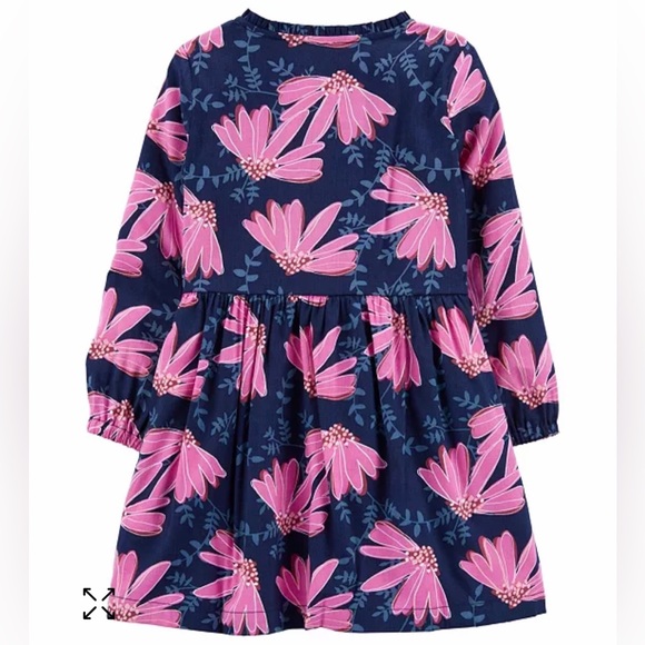 Brand New with Tag Carter’s Toddler Girls Floral Sateen Dress. Size 5T - Picture 2 of 6